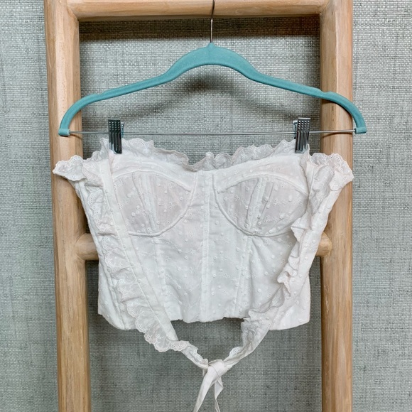 Capulet, white halter tie back top - Picture 1 of 3